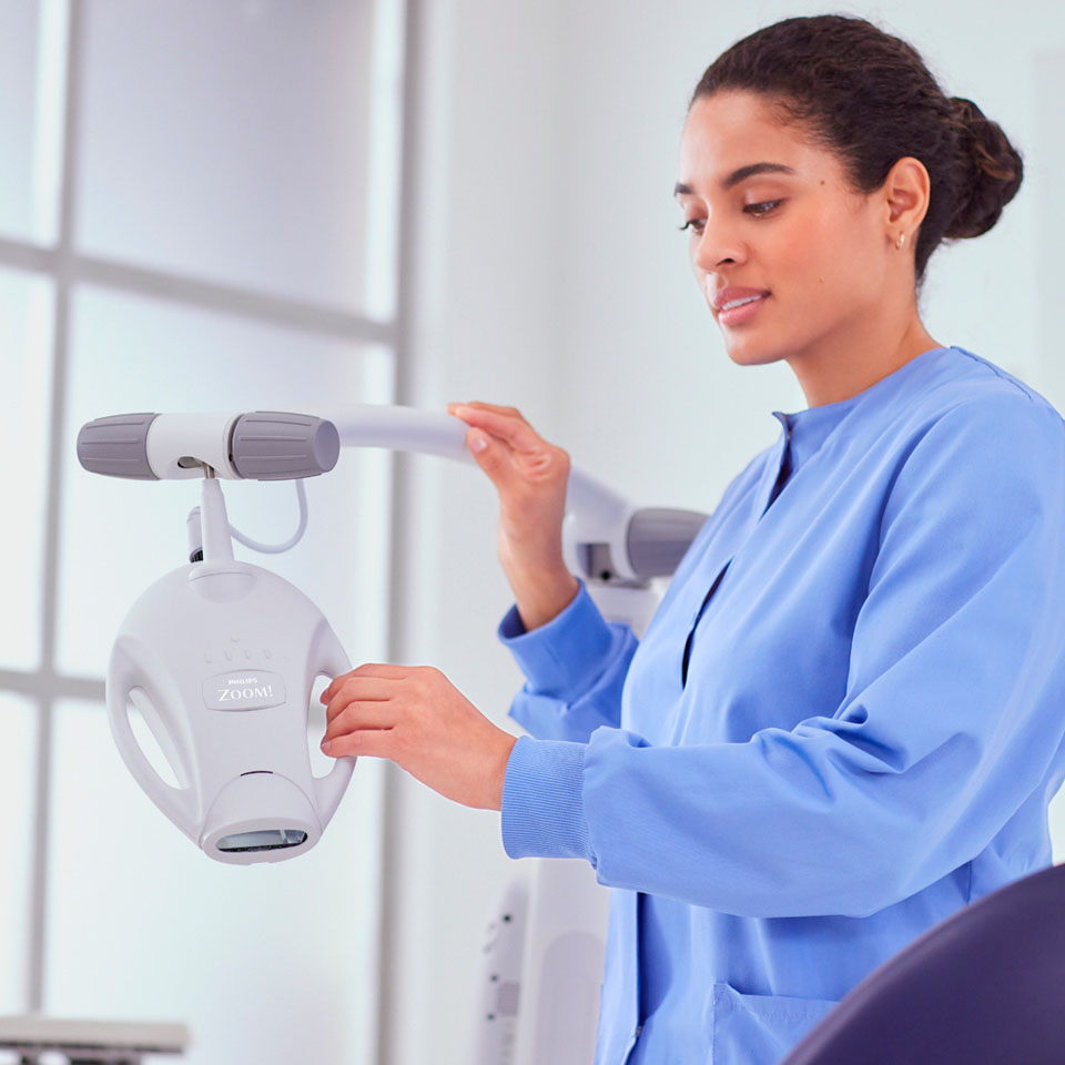 Las soluciones de blanqueamiento Zoom! organizadas juntas