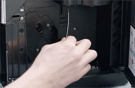 Limpieza del conducto de caf&eacute;