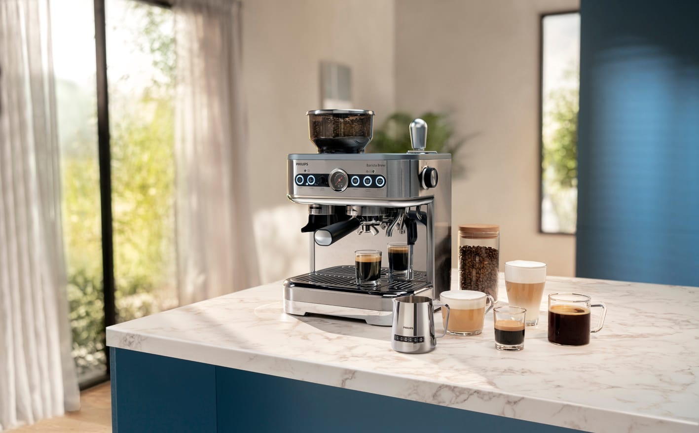Barista Brew de Philips con una variedad de caf&eacute;s