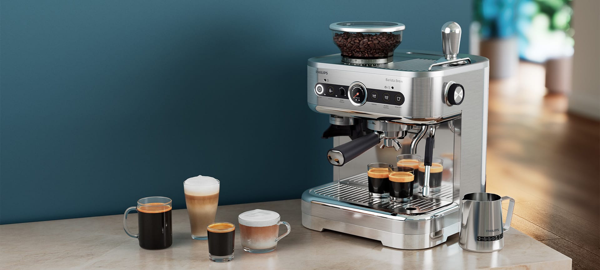 Cafetera semiautom&aacute;tica de Philips con una gran variedad de caf&eacute;s